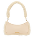 Le Bisou Doux, &pound;250, Handbags, Cream, Leather/Shearling, Front view